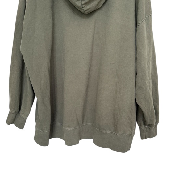 Aerie Hoodie Women’s XL Green Oversized Quarter Zip Cotton - Picture 9 of 11